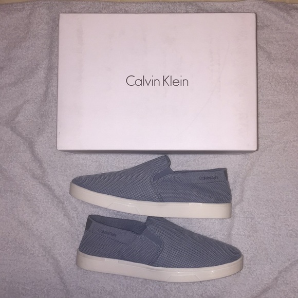 Calvin Klein Shoes - New Calvin Klein Steel Blue Inca 2 Knit Flats 9.5